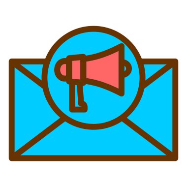 Mesaj var. Web simgesi basit illüstrasyon