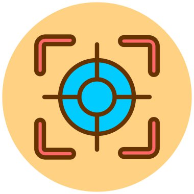 Hedef. Web simgesi basit illüstrasyon