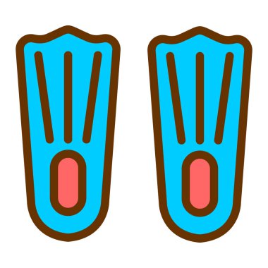 Yüzme palet simge vektör çizim