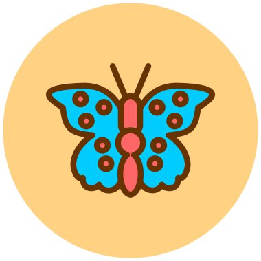 Kelebek. Web simgesi basit illüstrasyon