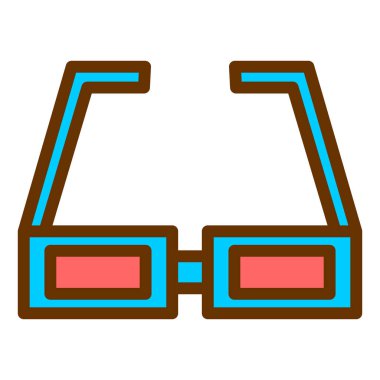 Gözlük. Web simgesi basit illüstrasyon