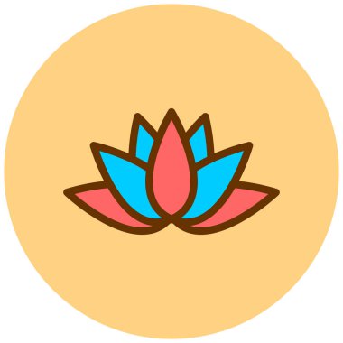 lotus. Web simgesi basit illüstrasyon