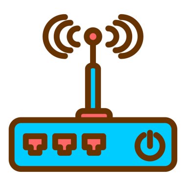 kablosuz yönlendirici simgesi, vektör illüstrasyonu