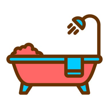 Küvet. Web simgesi basit tasarım