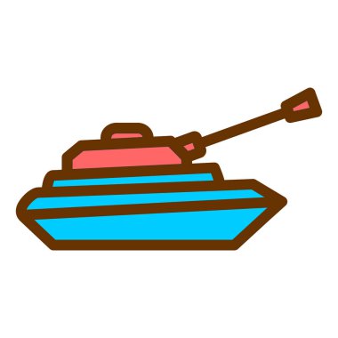 tank ağ simgesi basit illüstrasyon