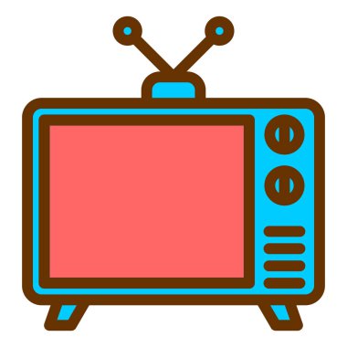 Televizyon. Web simgesi basit illüstrasyon