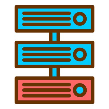 veritabanı. Web simgesi basit illüstrasyon