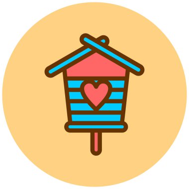 Ev. Web simgesi basit illüstrasyon