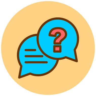Konuş. Web simgesi basit illüstrasyon