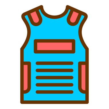 Yelek. Web simgesi basit illüstrasyon