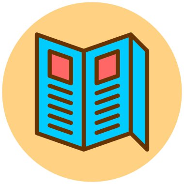 Gazete. Web simgesi basit illüstrasyon