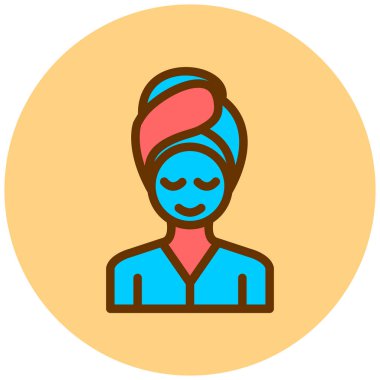 Kadın avatar. Web simgesi basit illüstrasyon