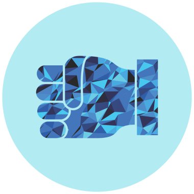 yumruk simgesi, vektör illüstrasyonu basit tasarım