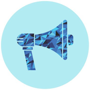 Megafon. Web simgesi basit illüstrasyon