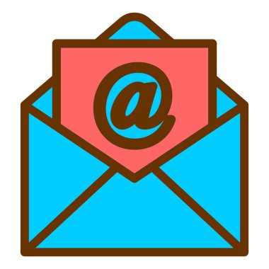 Mektup. Web simgesi basit illüstrasyon