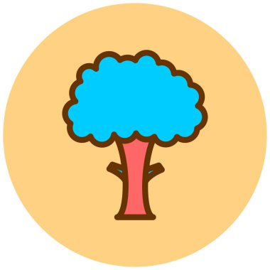 Ağaç. Web simgesi basit illüstrasyon