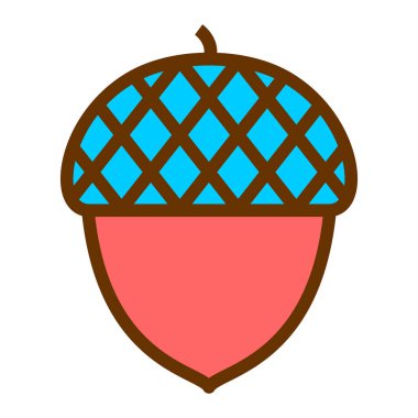 Hindistan cevizi. Web simgesi basit illüstrasyon