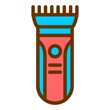 Berber dükkanı. Basit resimleme