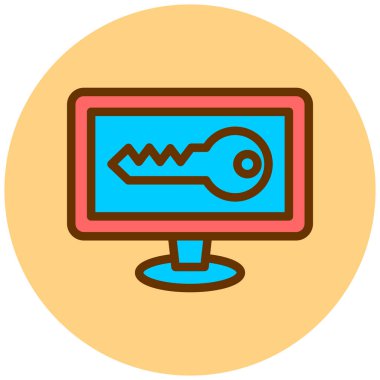 Bilgisayar. Web simgesi basit illüstrasyon