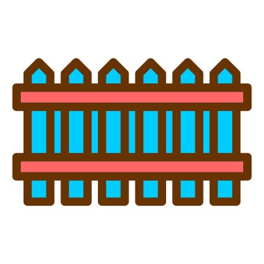 çit simgesi vektör illüstrasyonu