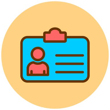 Kimlik kartı. Basit resimleme