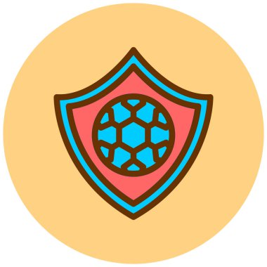 Kalkan. Web simgesi basit illüstrasyon