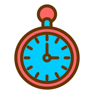 Saat simgesi vektör illüstrasyonu