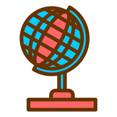 Küre. Web simgesi basit illüstrasyon