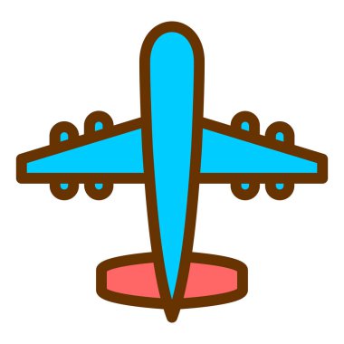 uçak ikonu vektör illüstrasyonu