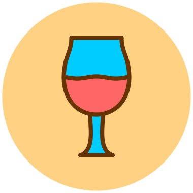 Şarap. Web simgesi basit illüstrasyon