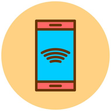 Cep telefonu. Web simgesi basit illüstrasyon