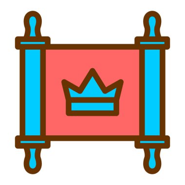 taç simgesi vektör illüstrasyonu