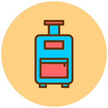 Seyahat bavul vektör simgesi