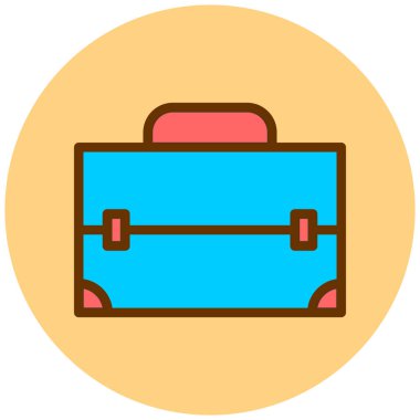 Çanta. Web simgesi basit illüstrasyon