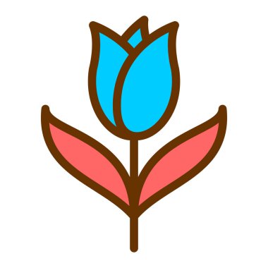 Çiçek. Web simgesi basit illüstrasyon