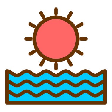 Güneş Simgesi Vektör illüstrasyonu