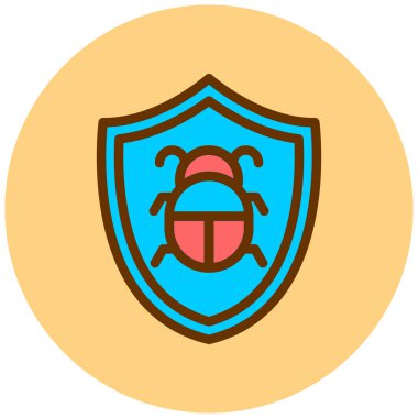 Kalkan. Web simgesi basit illüstrasyon