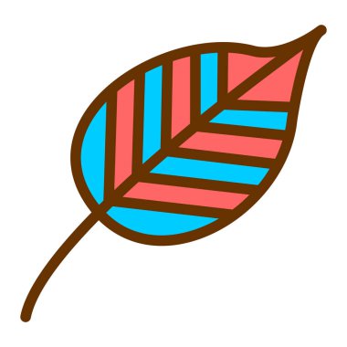 Yaprak. Web simgesi basit illüstrasyon