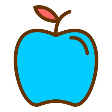 Elma. Web simgesi basit illüstrasyon