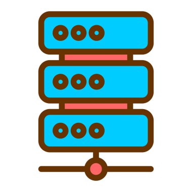 veritabanı. Web simgesi basit illüstrasyon