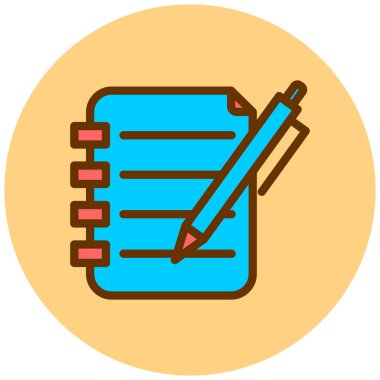 Not defteri. Web simgesi basit illüstrasyon