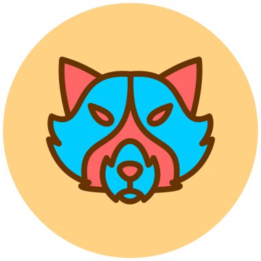 Kedi. Web simgesi basit illüstrasyon