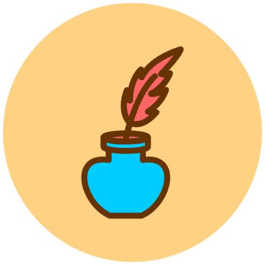 Tüy. Web simgesi basit illüstrasyon