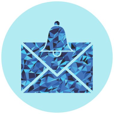 Mavi ve beyaz zarfın vektör çizimi 