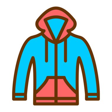 Ceket. Web simgesi basit illüstrasyon