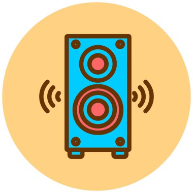 Konuşmacı. Web simgesi basit illüstrasyon