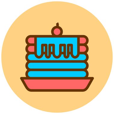 Kek. Web simgesi basit illüstrasyon