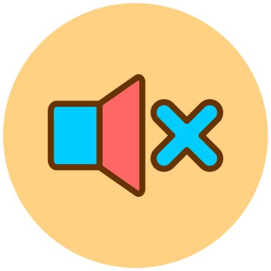 Ses. Web simgesi basit illüstrasyon