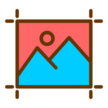 Galeri. Web simgesi basit illüstrasyon