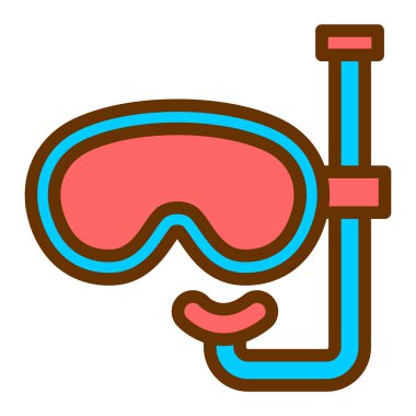 Dalış. Web simgesi basit illüstrasyon